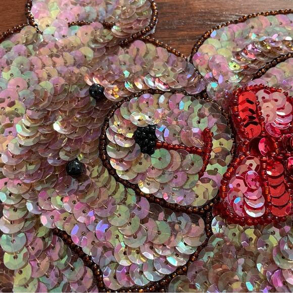 Vintage | Teddy Bear Sequin Patch Embellishment Brown - Picture 4 of 6